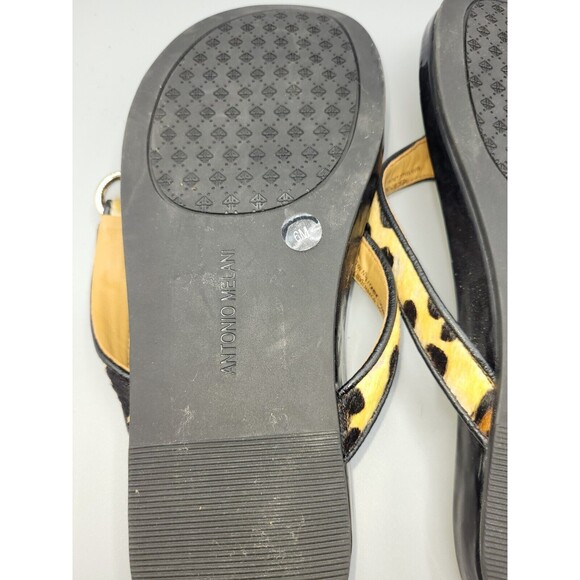 Antonio Melani Leopard Print Sandals Thongs Size 6M - Picture 4 of 4